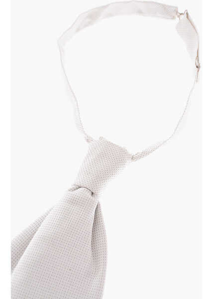 Cravate CORNELIANI Polka Dots Silk Ascot Tie White Barbati (BM 9460424) 2