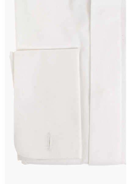 Camasi elegante CORNELIANI Twill Cotton Ceremony Shirt With Wing-Tip Collar White Barbati (BM 9460820) 2