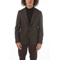 Sacouri CORNELIANI Cc Collection Tartan Patterned Retailored Blazer