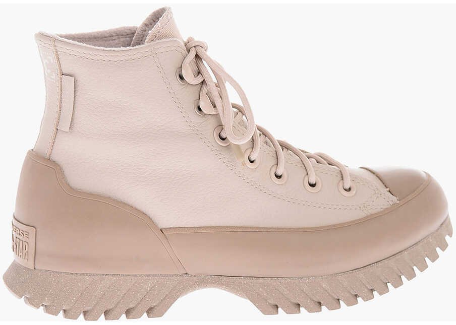 Sneakers Converse All Star Chuck Taylor 5,5Cm Textured Leather High Top Sneake Beige Femei (BM 9461039) 2