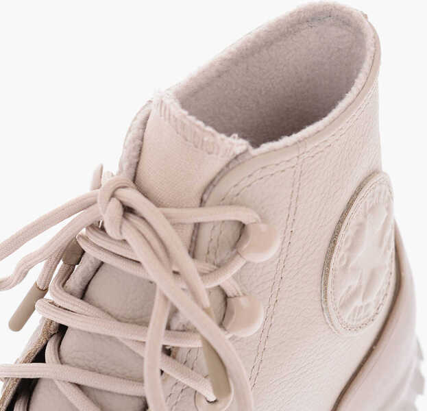 Sneakers Converse All Star Chuck Taylor 5,5Cm Textured Leather High Top Sneake Beige Femei (BM 9461039) 3