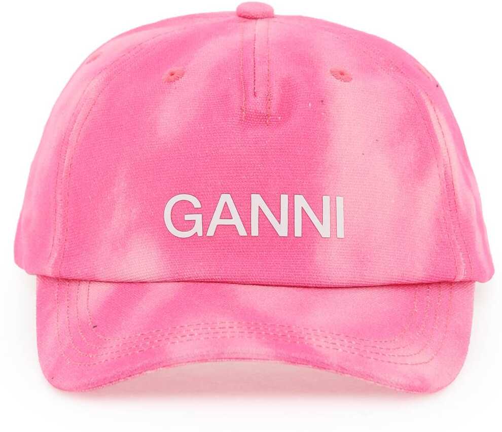 Ganni Logoed Baseball Cap DREAMY DAZE PHLOX PINK