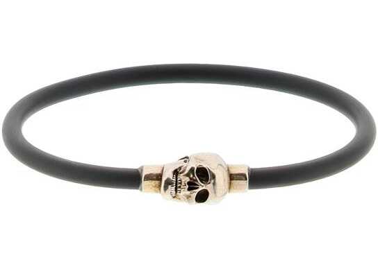 Alexander McQueen Skull Rubber Bracelet NATURAL A SILVER