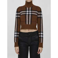 Pulovere Check Cropped Sweater Femei