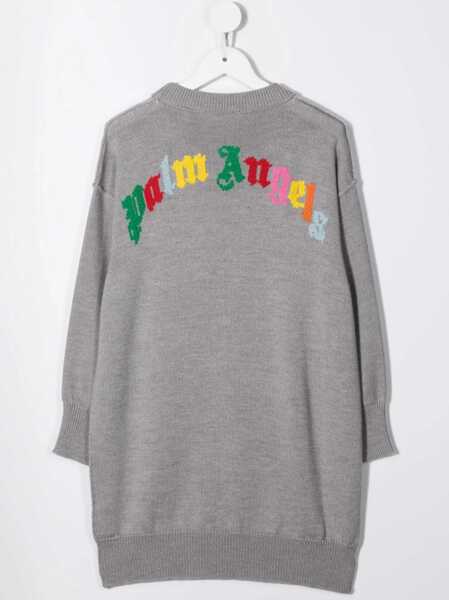 Rochii Palm Angels Crew-Neck Knitted Dress Gray Fete (BM 9464570) 2