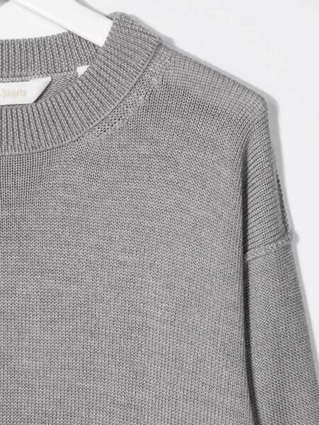 Rochii Palm Angels Crew-Neck Knitted Dress Gray Fete (BM 9464570) 3