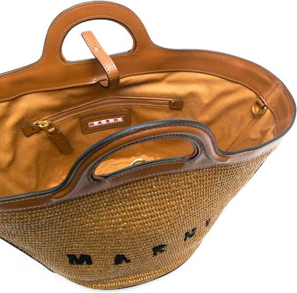 Genti de umar Marni Tropicalia Bucket Bag RAW SIENNA Femei (BM 9464858) 5