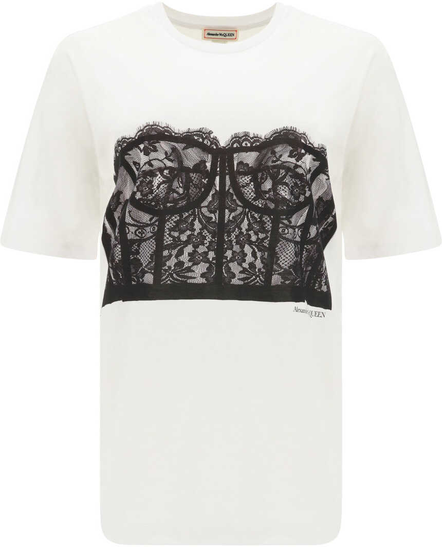 Alexander McQueen T-Shirt WHITE/BLACK