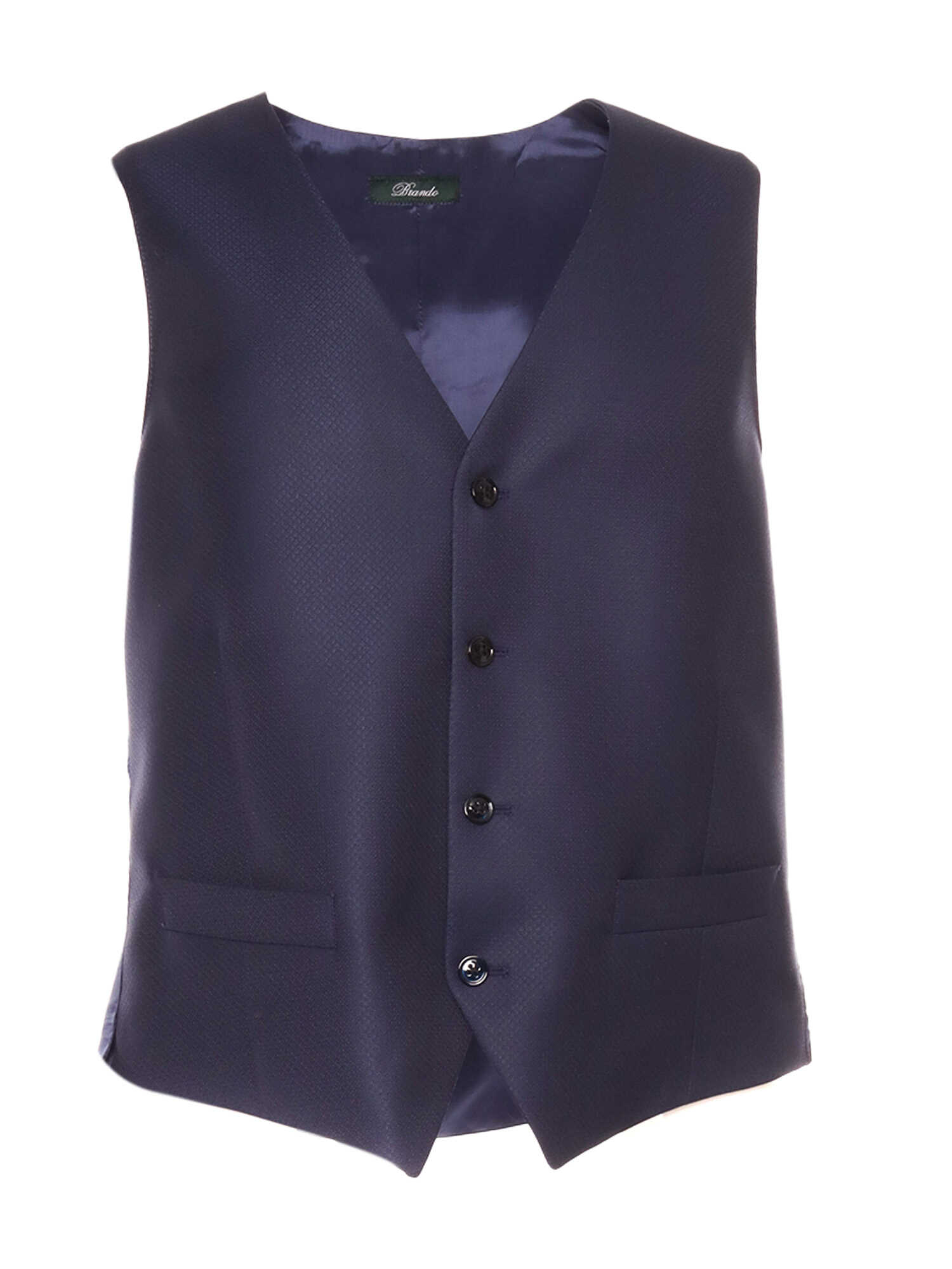 Brando-Lubiam Micro pattern vest Blue