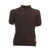 Kangra Coffee cotton silk polo shirt. Brown