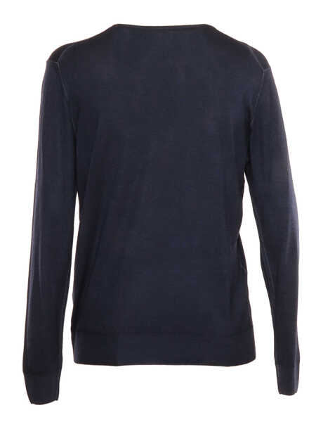 Pulovere casual Fedeli Blue cashmere blue silk V-neck Blue Barbati (BM 9468209) 2