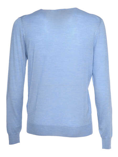 Pulovere casual Fedeli V-neck pullover Light Blue Barbati (BM 9468239) 2