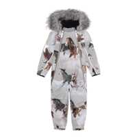 Geci de iarna Pyxis Fur Baby Snowsuit Fete