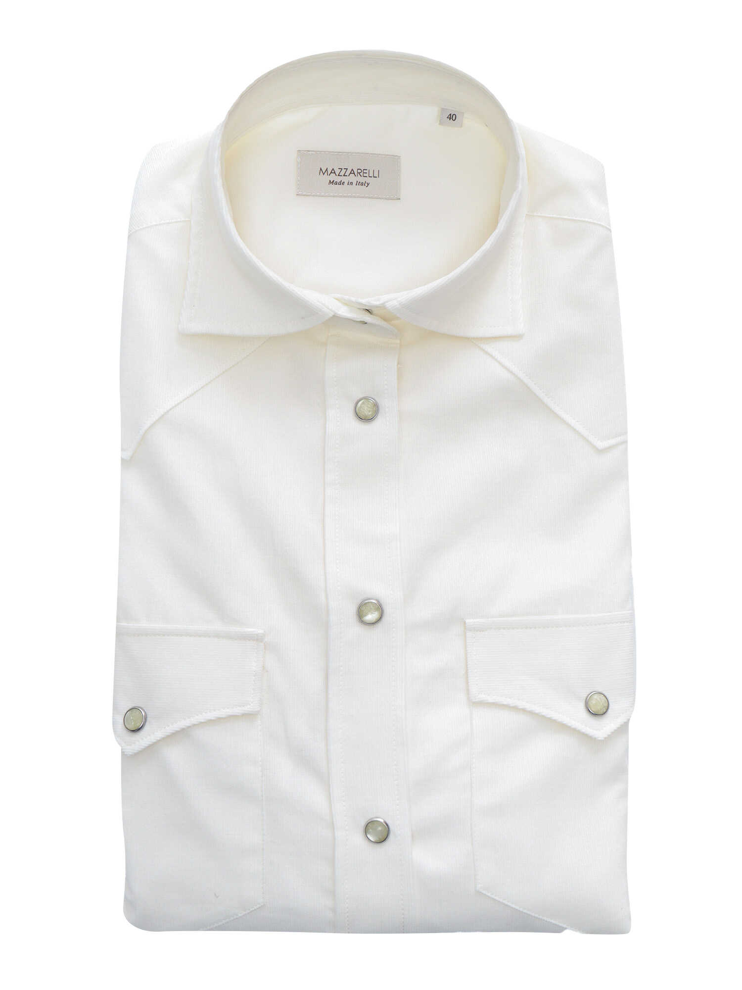 Mazzarelli Camicie Ribbed shirt White