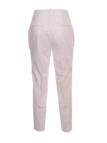 Pantaloni Peserico SATIN TROUSERS White Femei (BM 9472583) 2