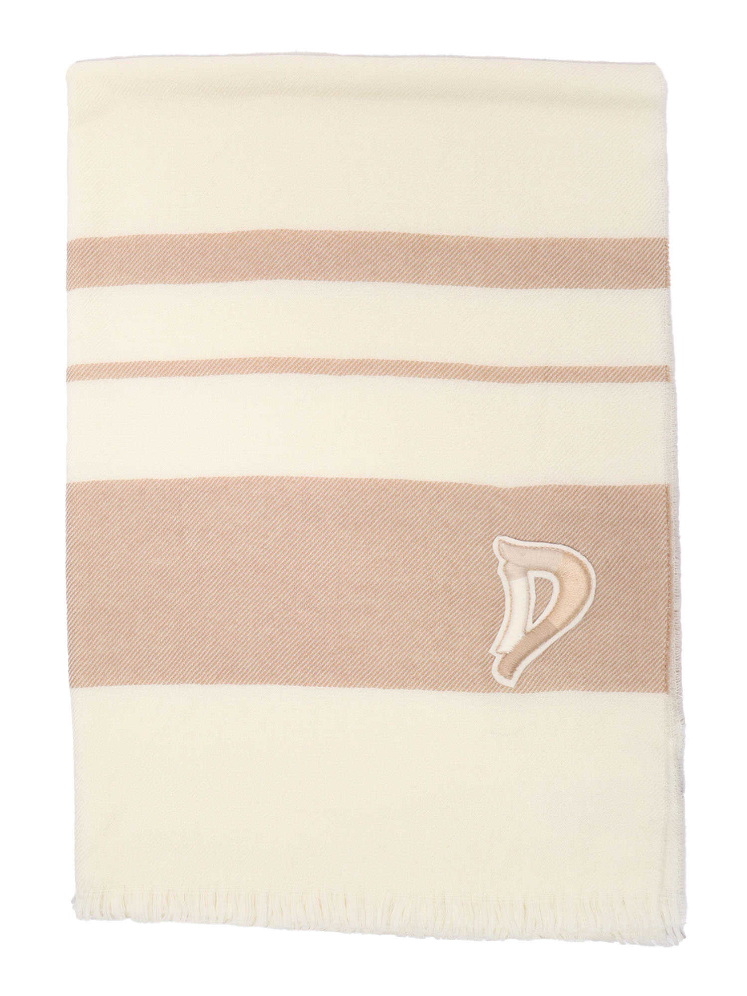 Dondup Stripes detailed scarf White