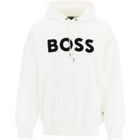 Hanorace pentru Barbati - Hanorace Hugo Boss Sullivan Flocked Logo Hoodie WHITE Barbati (BM 9483080) - B-mall.ro