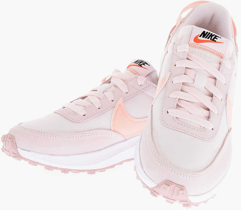 Nike Leather And Fabric Waffle Debut Sneakers Pink