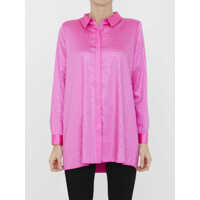 Camasi Rhinestone Satin Shirt Femei