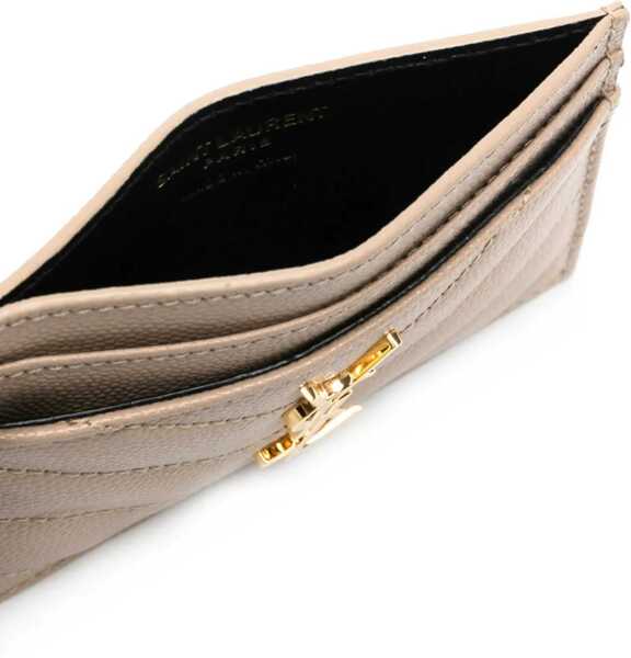 Portofele Saint Laurent Card Holder DARK BEIGE Femei (BM 9489062) 3