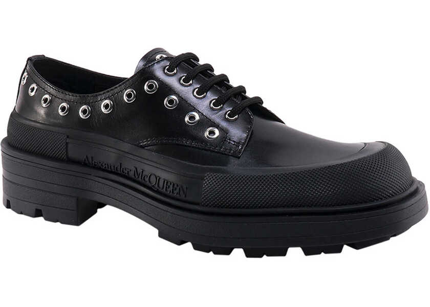 Pantofi eleganti Alexander McQueen Lace-Up Shoe Black Barbati (BM 9491606) 3