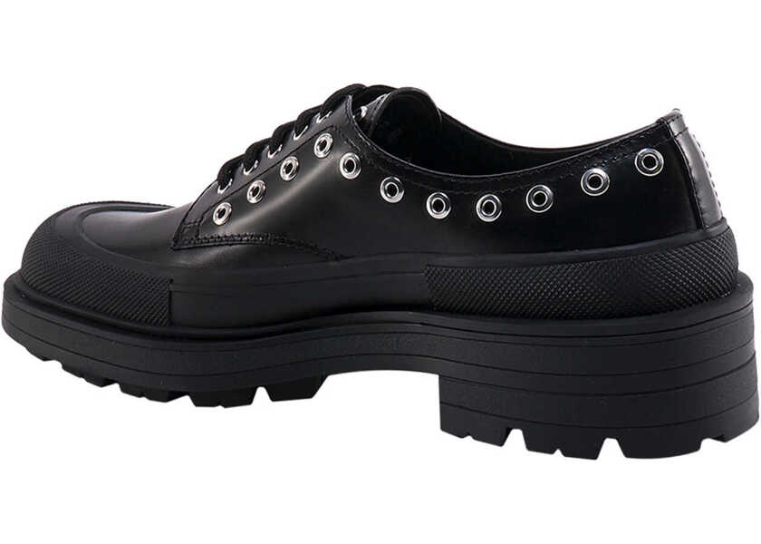 Pantofi eleganti Alexander McQueen Lace-Up Shoe Black Barbati (BM 9491606) 4
