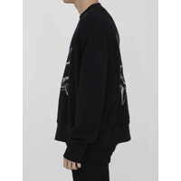 Hanorace Broken Shark Print Sweatshirt Barbati