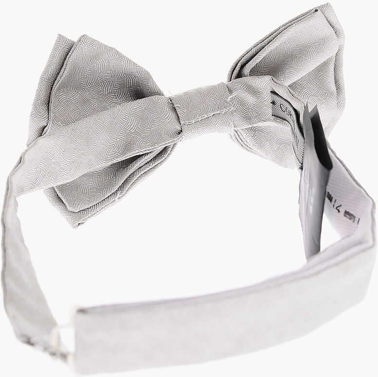 Papioane CORNELIANI Solid Color Silk Bow Tie Gray Barbati (BM 9492623) 2