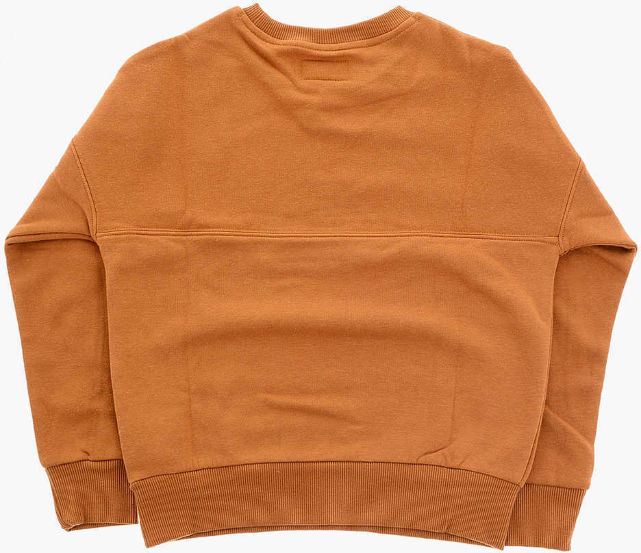 Bluze de trening Converse All Star Fleeced Cotton Crew-Neck Sweatshirt Brown Baieti (BM 9492701) 3