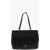 Moschino Love Pleated Faux Leather Tote Bag Black