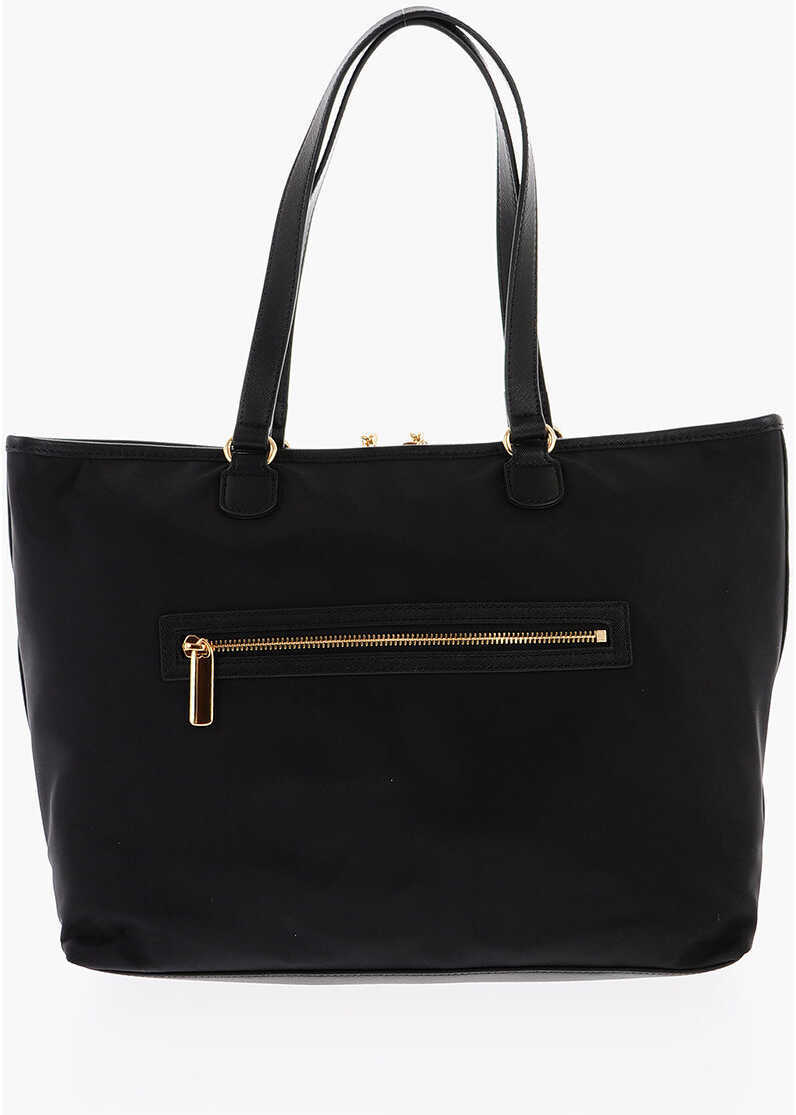 Genti de mana Moschino Love Nylon Tote Bag With Golden Details Black Femei (BM 9492719) 2