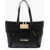 Moschino Love Nylon Tote Bag With Golden Details Black