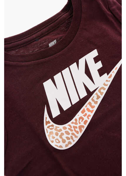 Tricouri Nike Crew-Neck Spot On Futura T-Shirt With Animal Logo Burgundy Baieti (BM 9492887) 2