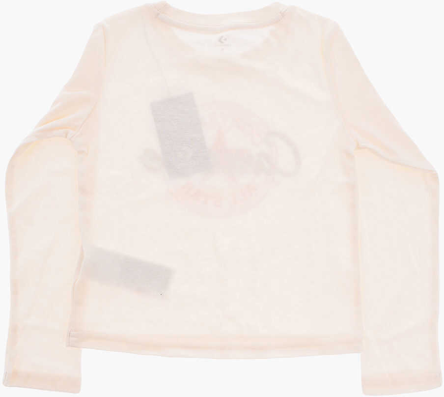 Tricouri Converse All Star Chuck Taylor Long Sleeve Graphic Tiny T-Shirt White Baieti (BM 9493469) 3