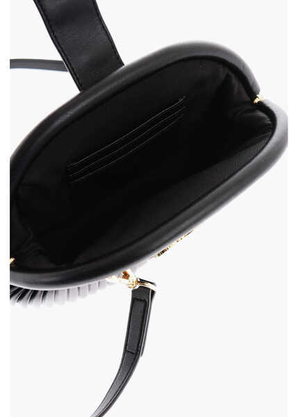 Genti de mana Moschino Love Pleated Faux Leather Mini Bag Black Femei (BM 9493517) 4