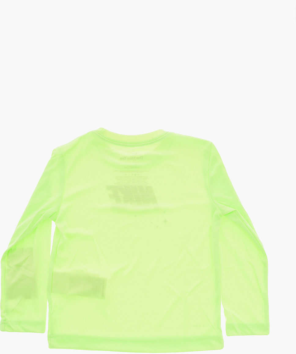 Tricouri Nike Fluo Dri-Fit Long Sleeve All Day Play Futura Crew-Neck T-Shi Green Baieti (BM 9493664) 3