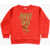 Nike Solid Color Crew-Neck Sweatshirt With Golden Print Red