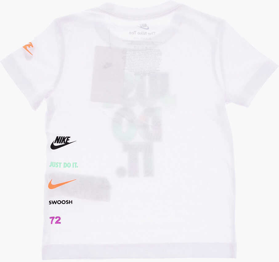 Tricouri Nike Logo Printed Crew-Neck T-Shirt White Baieti (BM 9493670) 3