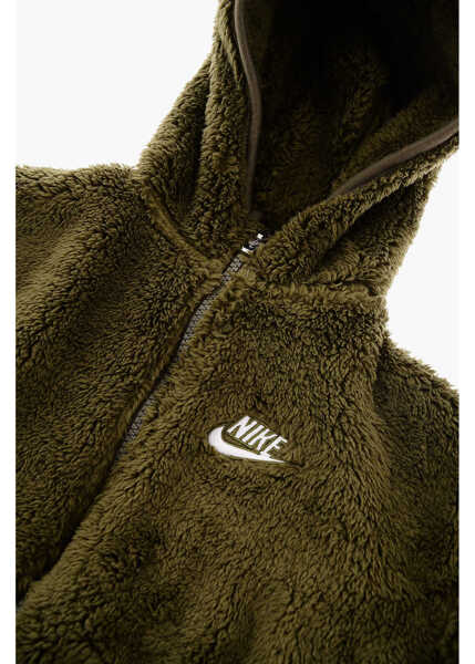 Bluze de trening Nike Sherpa Club Hoodie Green Baieti (BM 9493877) 2