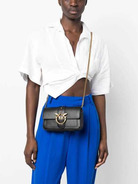 Genti de umar Pinko Love One Shoulder Bag NERO-ANTIQUE GOLD Femei (BM 9496055) 2