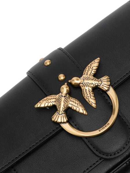 Genti de umar Pinko Love One Shoulder Bag NERO-ANTIQUE GOLD Femei (BM 9496055) 4