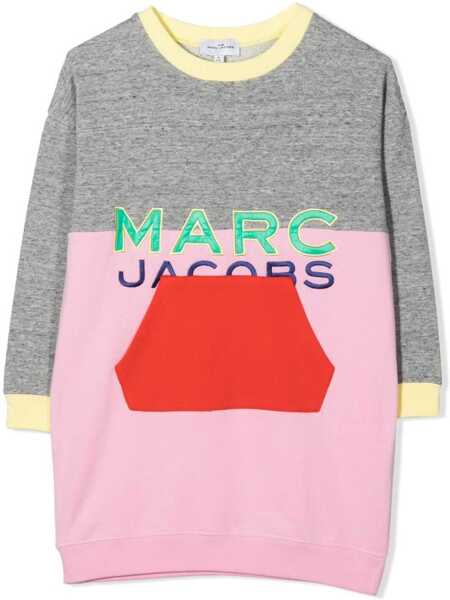 Rochii Fete Marc Jacobs Two-Tone Long Sleeve Dress Front Pocket And Logo