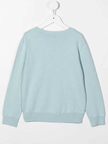 Pulovere casual Lanvin Signature Logo Crew Neck Pullover BABY BLUE Fete (BM 9497621) 2
