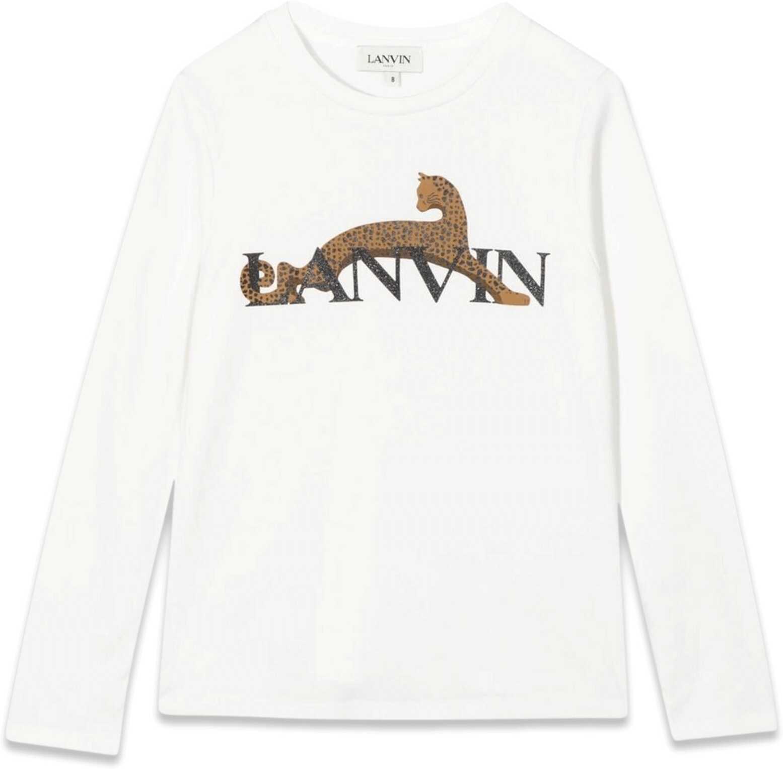 Poze Lanvin Logo Long Sleeve T-Shirt IVORY
