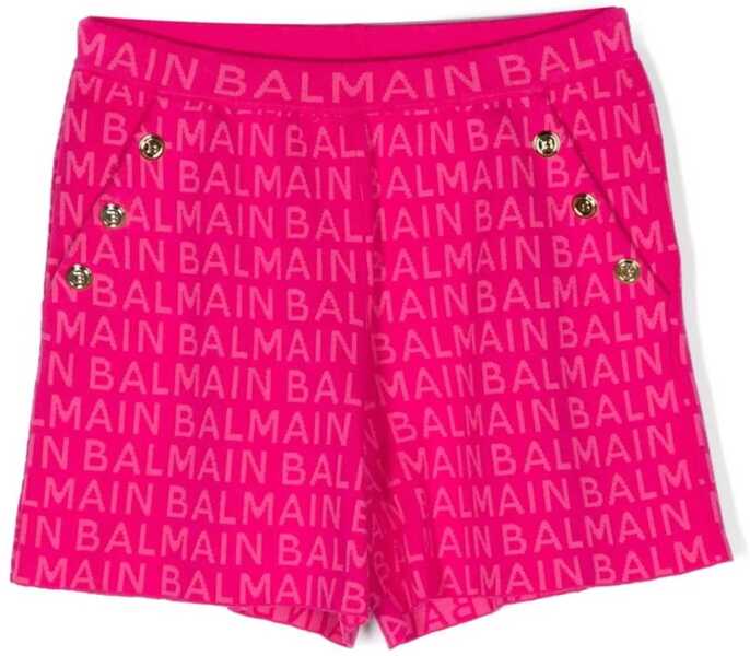 Pantaloni scurti Balmain Bermuda Gold Side Buttons FUCHSIA Fete (BM 9497810) 1