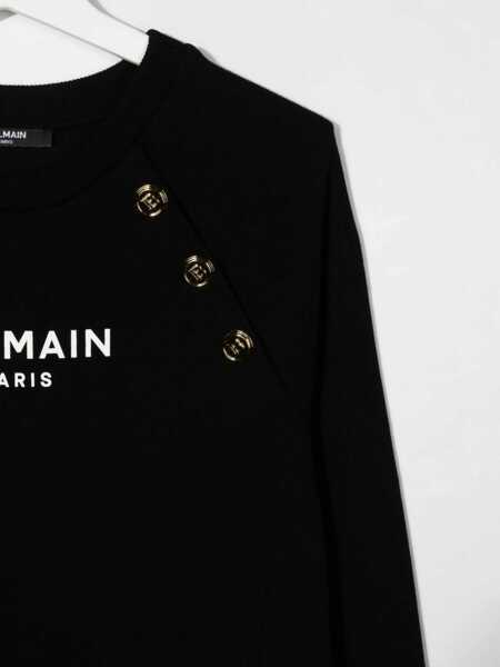 Rochii casual Balmain Gold Buttons Dress BLACK Fete (BM 9497816) 3