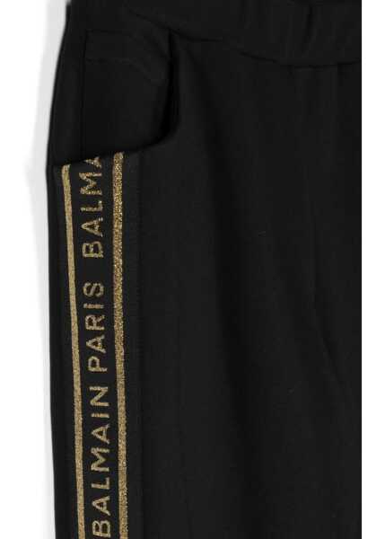 Pantaloni casual Balmain Jogger Side Logo Band BLACK Fete (BM 9497837) 3