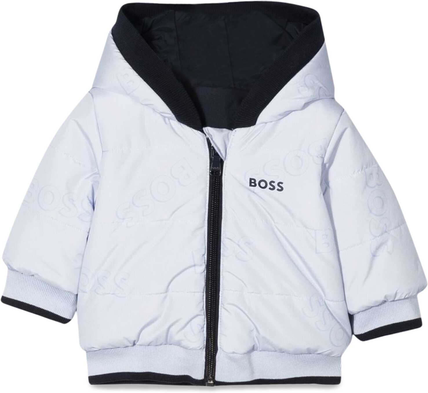 Hugo Boss Reversible Down Jacket With Hood BABY BLUE