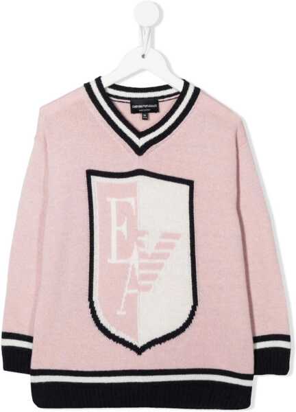 Pulovere casual Emporio Armani Pullover V-Neck Coat Of Arms Ea NUDE Baieti (BM 9498221) 1