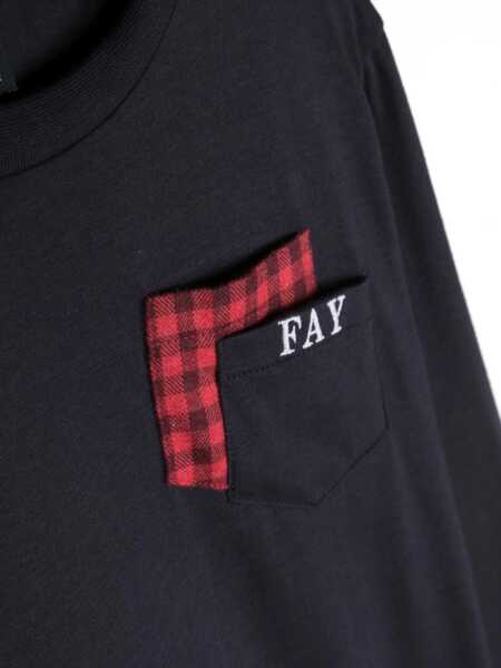 Tricouri Fay Long-Sleeved T-Shirt BLUE Baieti (BM 9498467) 3